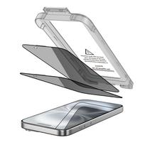 iphone 16 apsauginis stiklas - Tech-Protect Quick Set Spy+ Privatumo stiklas Apple iPhone 15 / iPhone 16 2 vnt. - 8 nuotrauka