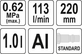 pneumatinis pistoletas - Yato pneumatinis putų generavimo pistoletas YT-23640 - 3 nuotrauka