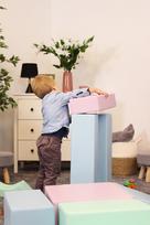 minkstos kaladeles - 4IQ minkštų kaladėlių komplektas "Pilaitė" (Pastelinis) - 4 nuotrauka