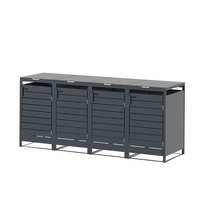 lauko konteinerio stogine - Metalinė konteinerio stoginė HATIS MBB04-4A, antracito (Anthracite) - 3 nuotrauka