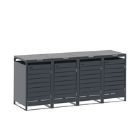 lauko konteinerio stogine - Metalinė konteinerio stoginė HATIS MBB04-4A, antracito (Anthracite) - 4 nuotrauka