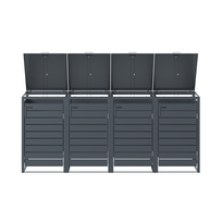lauko konteinerio stogine - Metalinė konteinerio stoginė HATIS MBB04-4A, antracito (Anthracite) - 5 nuotrauka