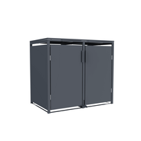 kojines - Metalinė konteinerio stoginė HATIS 2, dviguba, antracitas (Anthracite), 240 l - 2 nuotrauka
