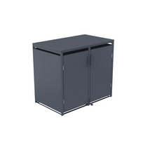 kojines - Metalinė konteinerio stoginė HATIS 2, dviguba, antracitas (Anthracite), 240 l - 6 nuotrauka