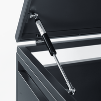 kompostas - Metalinė konteinerių stoginė, 240 l, pilka (Grey) - 6 nuotrauka