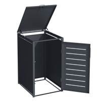kompostas - Metalinė konteinerių stoginė, 240 l, pilka (Grey) - 8 nuotrauka