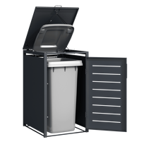kompostas - Metalinė konteinerių stoginė, 240 l, pilka (Grey) - 11 nuotrauka