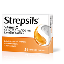 vitaminas c - Strepsils Vitamin C 1,2 mg/0,6 mg/100 mg tabletės N24 - 2 nuotrauka