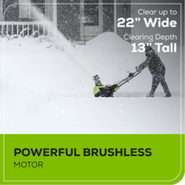 akumuliatorinis sniego - Greenworks GD60STK4, 56 cm - 5 nuotrauka