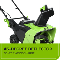 akumuliatorinis sniego - Greenworks GD60STK8, 56 cm - 10 nuotrauka