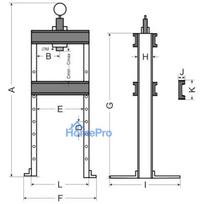 yato presas - YATO HIDRAULINIS PRESAS 12T - 4 nuotrauka