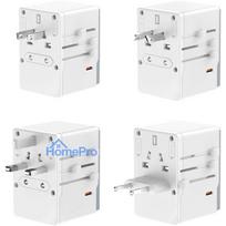 laidai kabeliai jungtys - Dudao kelionių adapteris su 3x USB-C ir 2x USB-A jungtimis – baltas - 2 nuotrauka