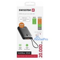 isorine baterija 20000mah - Swissten Voltbox 20000mAh, 35W, USB-C, Lightning, juodas (black) - 5 nuotrauka