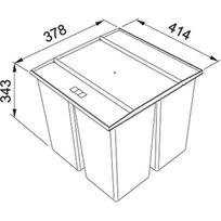 senukai siuksliadeze - Franke šiukšliadėžė Sorter Easysort 45, 14,5l + 2 x 7,5l - 2 nuotrauka