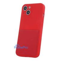 deklai iphone 14 silicone - Fusion Accessories "Card Case iPhone 14 Pro" Red - 2 nuotrauka