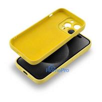 deklai iphone 14 silicone - Fusion Accessories "Softy Case iPhone 14" Yellow - 3 nuotrauka