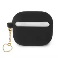 airpods deklas silikoninis - Guess Silicone Charm Cover for Airpods 3 Black - 3 nuotrauka