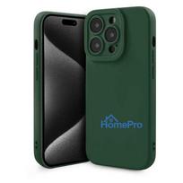 15 pro silicone case - Fusion Accessories "Softy Case iPhone 15 Pro" Green - 3 nuotrauka