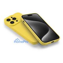 deklai iphone 14 silicone - Fusion Accessories "Softy Case iPhone 14 Pro Max" Yellow - 3 nuotrauka