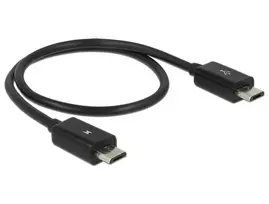 micro usb laidas 3m - Delock Cable Micro USB/Micro USB Black 0.3m - 2 nuotrauka