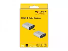 female to female hdmi adapter - Delock HDMI HD Audio Extractor 4K 60 Hz su eARC Sidabras (Silver) - 3 nuotrauka