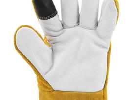 darbo pirstines - Darbo pirštinės odinės Flo 74144, geltona (Yellow), 10 dydis - 3 nuotrauka
