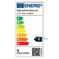 valdymo pulteliai - BESK LED Lempa C37 6W E14 3000K RGB su nuotolinio valdymo pulteliu - 2 nuotrauka