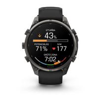 pebble laikrodis - Garmin Fenix 9 Pro 47mm Carbon Gray DLC Titanium Black/Pebble Grey (pilkas) - 2 nuotrauka