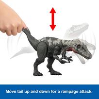 zaislinis dinozauras - Žaislinė figūrėlė, dinozauras Mattel Jurassic World Gigantic Thrashers Chilantalsaurus, 37 cm, juoda/pilka - 4 nuotrauka