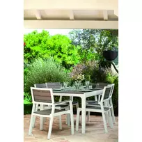 senukai foteliai - Keter Harmony Armchair 29201284587, balta/bežė (White/Beige) - 2 nuotrauka