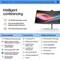 monitorius 7 coliu - HP S7 Pro 734pm 34", WQHD, lenktas (Curved) - 5 nuotrauka