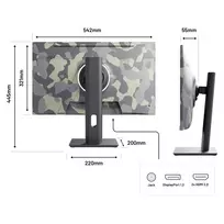 200hz monitorius - JAPANNEXT JN-IPS238FHD200F-HSP-CAMO 23.8", IPS, FHD, 200Hz - 5 nuotrauka