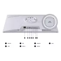 2560x1440 ips 27 monitoriai - JAPANNEXT JN-IPS270WQHD75F-C65W-HSP-W 27", IPS, WQHD, 75Hz, baltas (white) - 8 nuotrauka