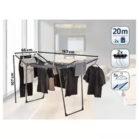 skalbiniu dziovykle - Leifheit Pegasus 200 Solid Juodas (Black) - 3 nuotrauka