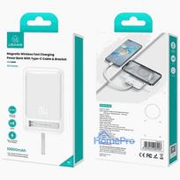 belaidis power bank - USAMS XM Series CD219, 10000mAh, Magnetic Wireless, mėlynas (blue) - 6 nuotrauka