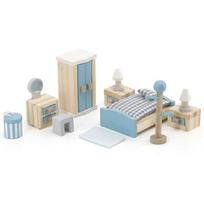 medinis leliu namelis - Viga Toys PolarB Lėlių namelio miegamojo baldų rinkinys - 4 nuotrauka