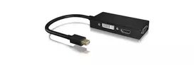 vga kabelis - IcyBox Adapter Mini DisplayPort To HDMI/DVI-D/VGA 3-in-1 IB-AC1032 - 4 nuotrauka
