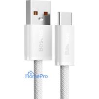 baseus 100w laidas - Baseus Dynamic Series USB-A į USB-C kabelis 100W 1m Baltas (White) - 2 nuotrauka