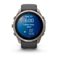 fenix 9 pro 51 - Garmin Fenix 9 Pro 51mm AMOLED Titanium Graphite/Black (grafito/juodas) - 2 nuotrauka