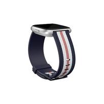laikrodzio apyrankes fitbit - Fitbit Versa Woven Hybrid Band Pink Navy Large - 5 nuotrauka