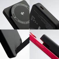 magsafe baterija - Forcell F-Energy MagStand QI2 F5K10, 5000mAh, 20W, juodas (black) - 3 nuotrauka