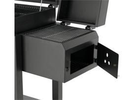 rukyklos - LUND DELUXE Anglinė kepsninė su rūkykla 62 cm, Juoda (Black) - 4 nuotrauka