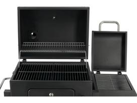 rukyklos - LUND DELUXE Anglinė kepsninė su rūkykla 62 cm, Juoda (Black) - 9 nuotrauka