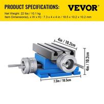 frezavimo stalas - VEVOR Kryžminis frezos stalas 185x102x102 mm - 6 nuotrauka