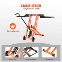 hidraulinis domkratas - VEVOR vejapjovės keltuvas hidraulinis 225 kg oranžinis (Orange) - 8 nuotrauka