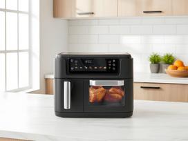 karsto oro gruzdintuve 5 l - Toya Sa Poland Dviguba Karšto Oro Gruzdintuvė 3.5L + 7.5L Juoda (Black) - 8 nuotrauka