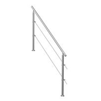 laiptai - Turėklai VEVOR, 180 cm, nerūdijantis plienas, 2 skersiniai - 4 nuotrauka