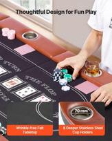 puodeliai - VEVOR Sulankstomas pokerio stalas, 8 žaidėjams - 8 nuotrauka