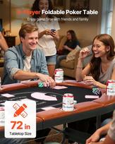 puodeliai - VEVOR Sulankstomas pokerio stalas, 8 žaidėjams - 11 nuotrauka