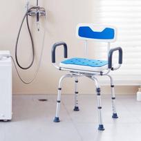 kedes - VEVOR pasukama dušo kėdė su atlošu ir porankiais, DK5, 1 vnt. - 5 nuotrauka